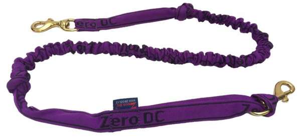 Bungee leads for a dogs over 10 kg, 2,7 m, 2 carabiner PURPLE