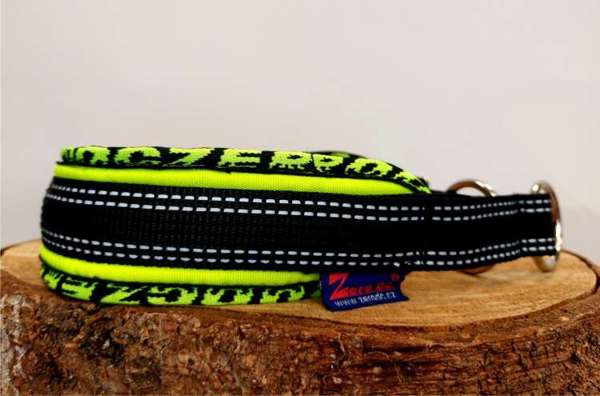 Collar BLIZARD ROYAL half check / yellow green