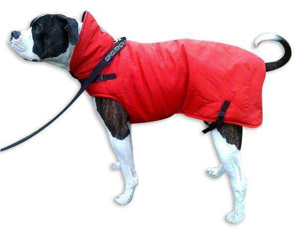 Okrycie przeciwdeszczowe z kołnierzem CZERWONE